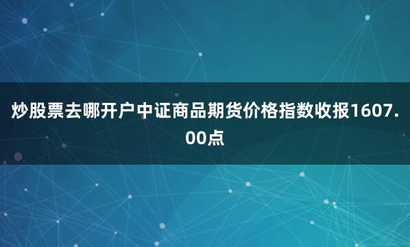炒股票去哪开户中证商品期货价格指数收报1607.00点